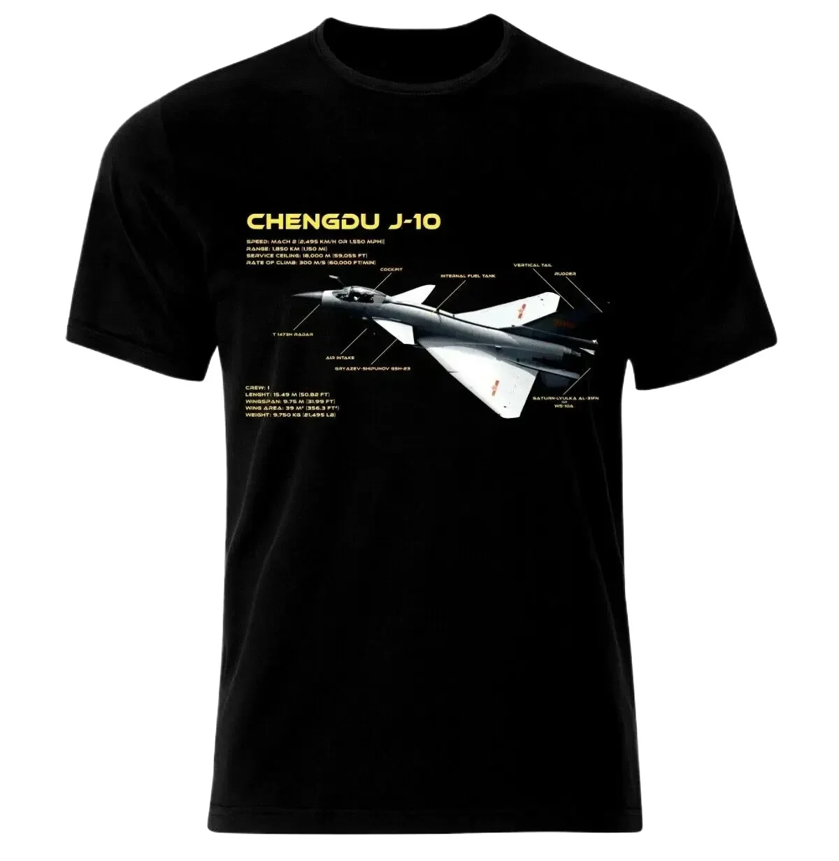 Chengdu J10 Air Fighter Aircraft Jet Blueprint T-Shirt. Summer Cotton Short Sleeve O-Neck Mens T Shirt New S-3XL