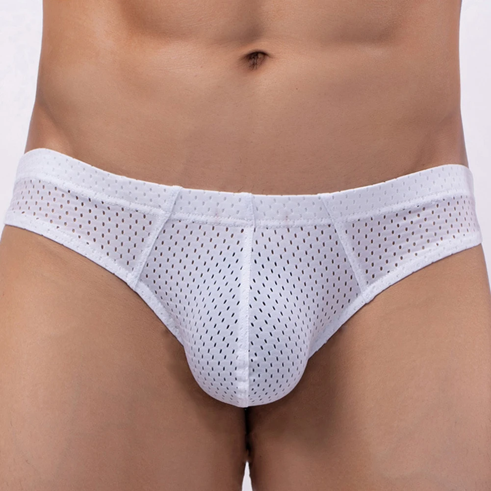 

Men's Panties Sexy Lingerie Mesh See Through Low Waist Pouch Briefs Ultra-Thin Underwear For Hot Man Breathable Underpants
