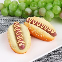 Soft PU Simulation Food Model Sturdy Sausage Advertising Prop Hot Dog Shop Display Bread Sample