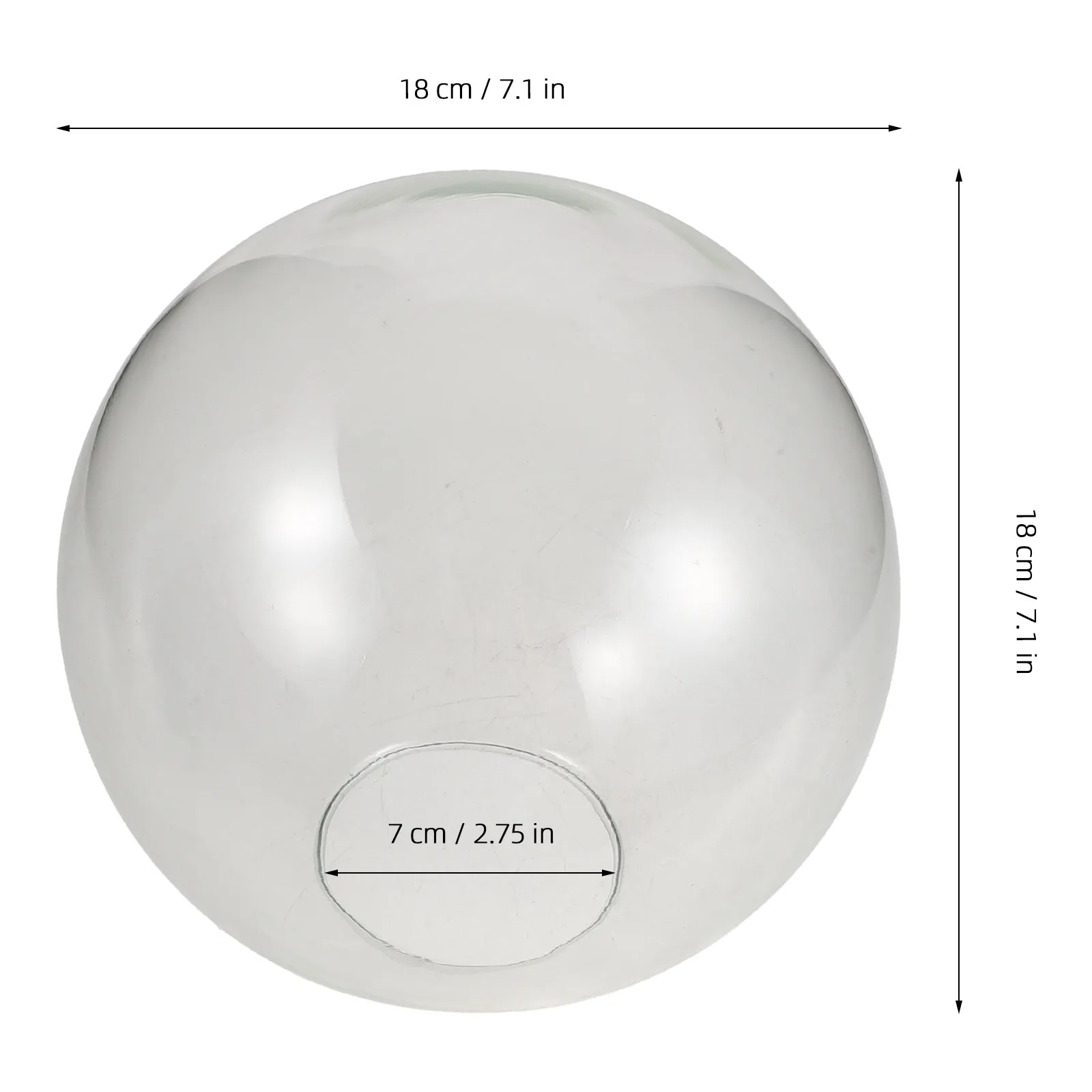 Glass Globe Lamp Shade Replacement 7 Transparent Glass Sphere Lampshade for Pendant Light Floor Lamp Living Room Bedroom