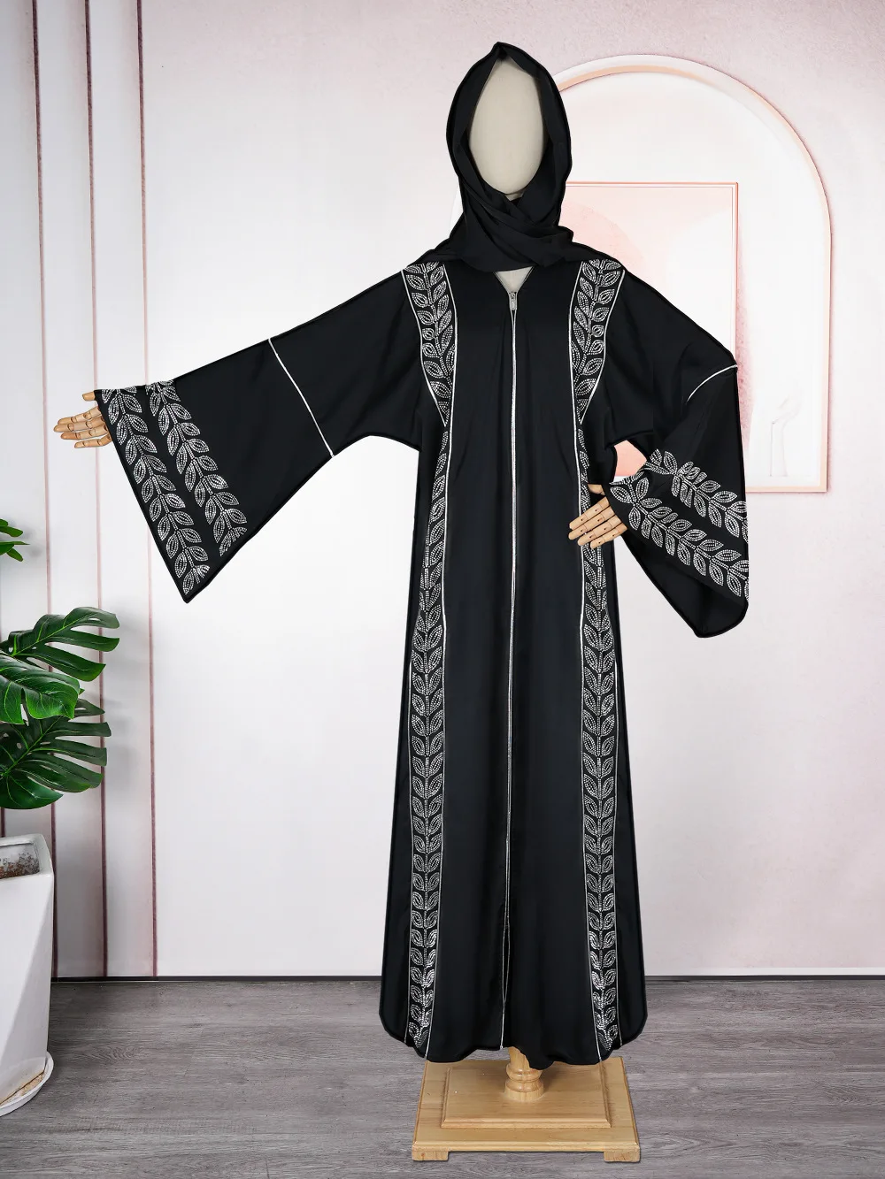 robes-africaines-pour-femmes-avec-diamants-ankara-dashiki-robe-a-fermeture-Eclair-sur-le-devant-foulard-abaya-de-dubai-dashiki-turc-caftan-marocain-arabe