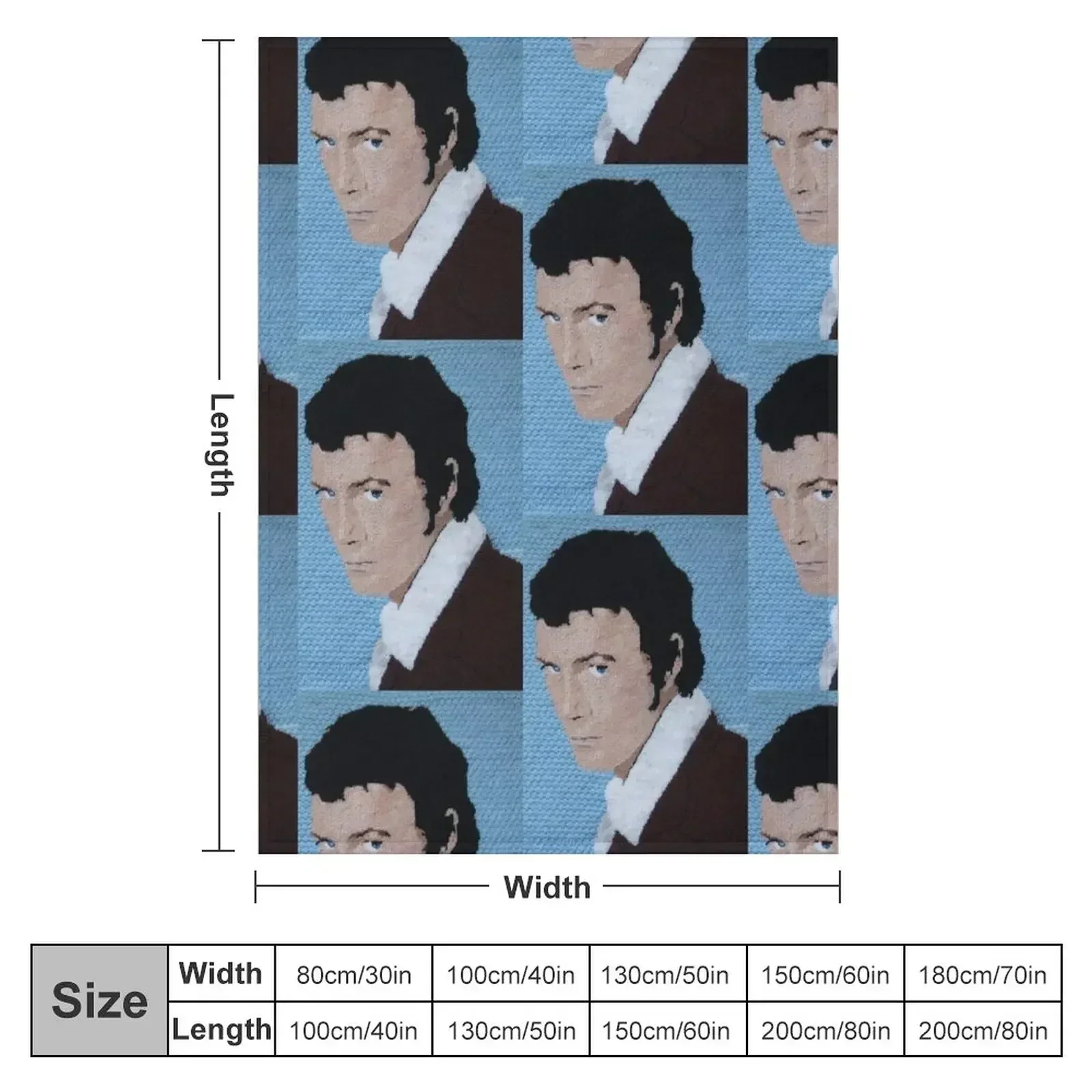Lewis Collins (Bodie) Throw Blanket couch cozy soft plush fuzzy picnic outdoor blanket