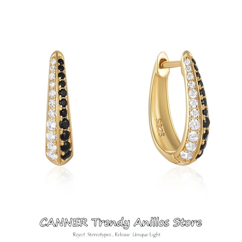 

Женские серьги-кольца из серебра 925 пробы, с кристаллами