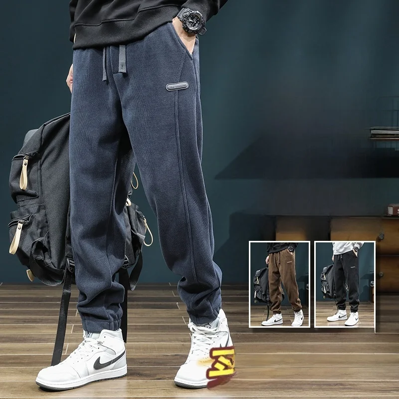 

Men's Workwear Fce Lined Autumn Winter Pants Durable Dir Resistant Large Size Office Work Clothes Long Trousers