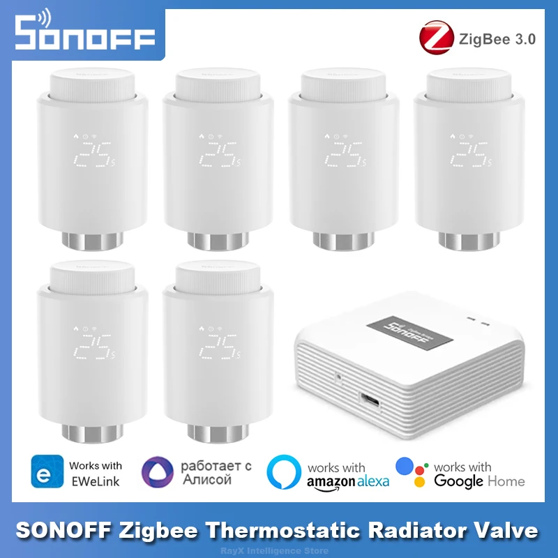 

SONOFF Zigbee Thermostatic Radiator Valve Smart TRV Thermostat Actuator Work with EWelink Alexa Google Home Zigbee Bridge Pro