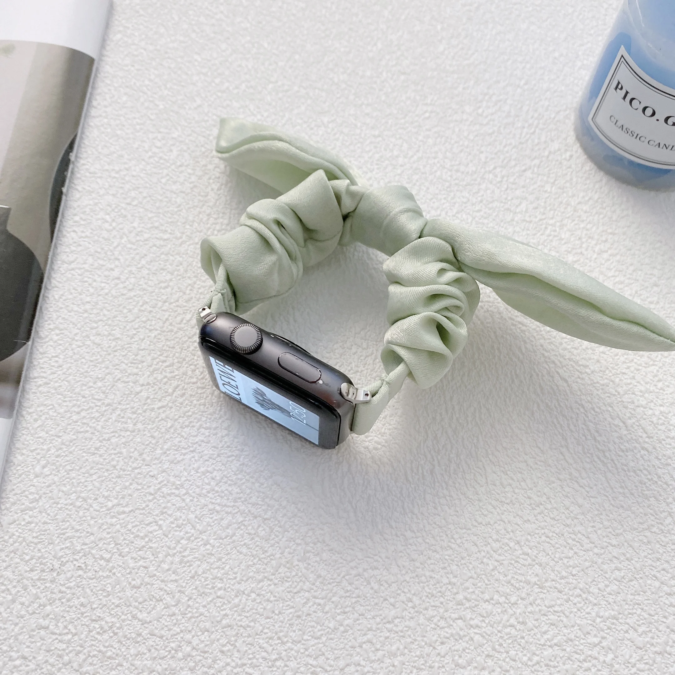 Mode Elastische Dame Armband für apple watch 38/42mm stoff bowknot Strap Für Iwatch band SE7 6 5 4 3 2 1 41mm 45mm 40mm 44mm