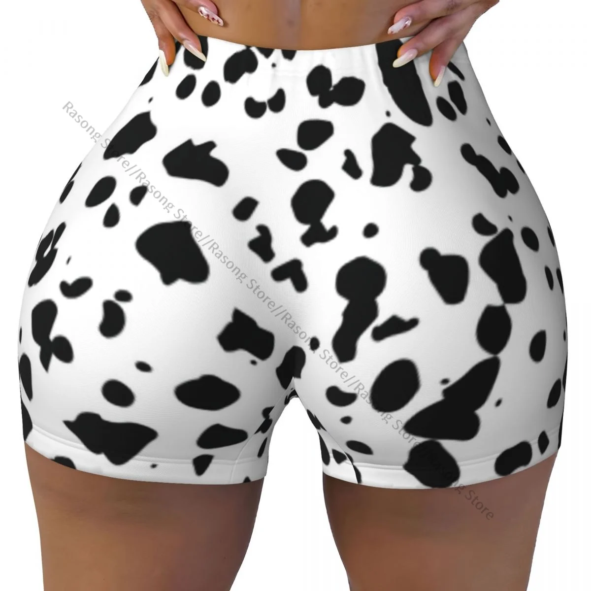 Women Yoga Shorts Dalmatian Pattern Workout Shorts Fitness quick-dry Ladies Yoga Gym Running Short Pants Sportswear