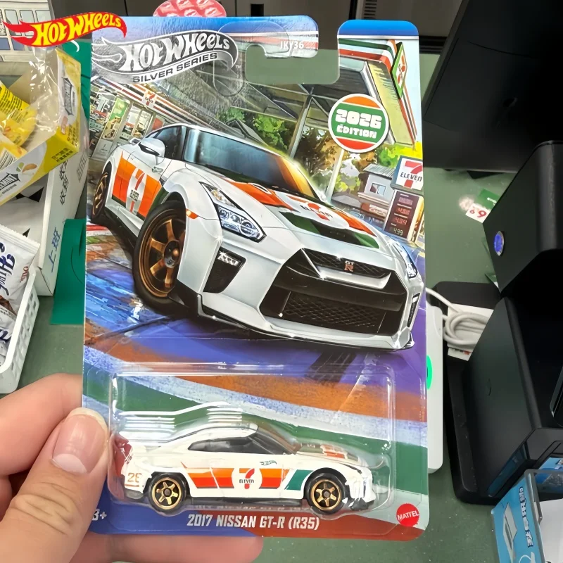 Hot Wheels Diecast Model Car 2026 Edition 7 Eleven Collab 2017 Nissan Gt R R35 1/64 Alloy Special Edition Hobby Model Fans Gifts