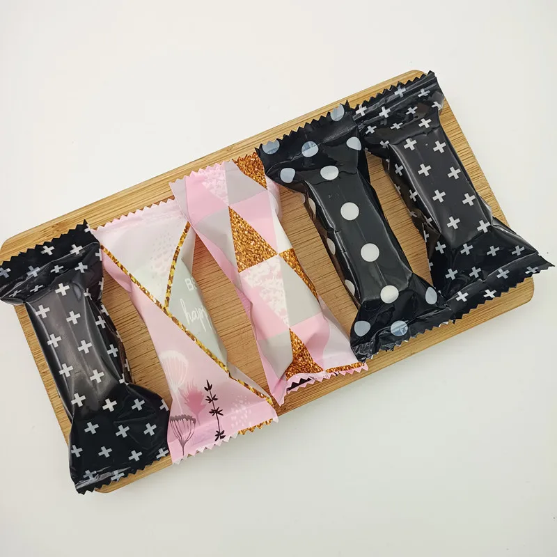 Nougat Zucker Verpackungs beutel Hot Seal Erdnuss Süßigkeiten Plastik verpackungen handgemachte Bäckerei Dekoration liefert 4*9,5 cm 100 teile/los – Detail 6