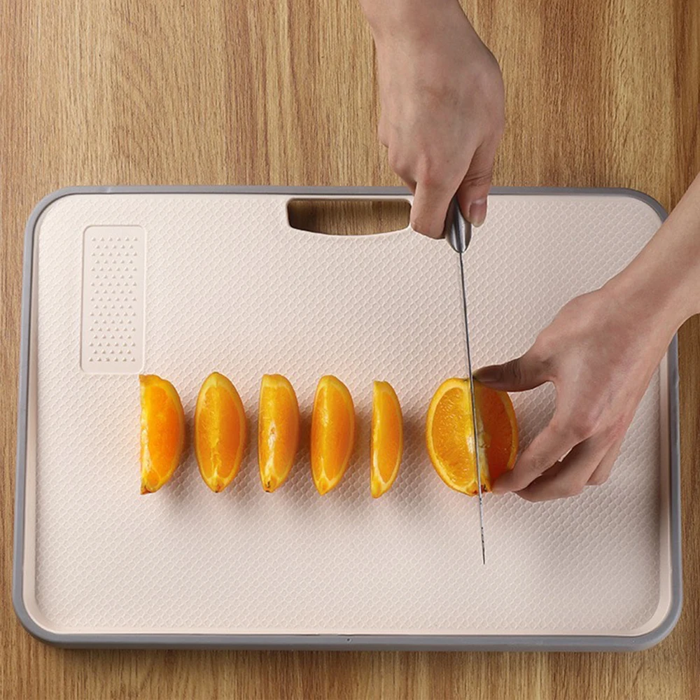 Wheat Straw DoubleSided Antibacterial Cutting Board Home Kitchen Antimildew Anti-Slip Plastic Multifunctional Fruit Sticky Board