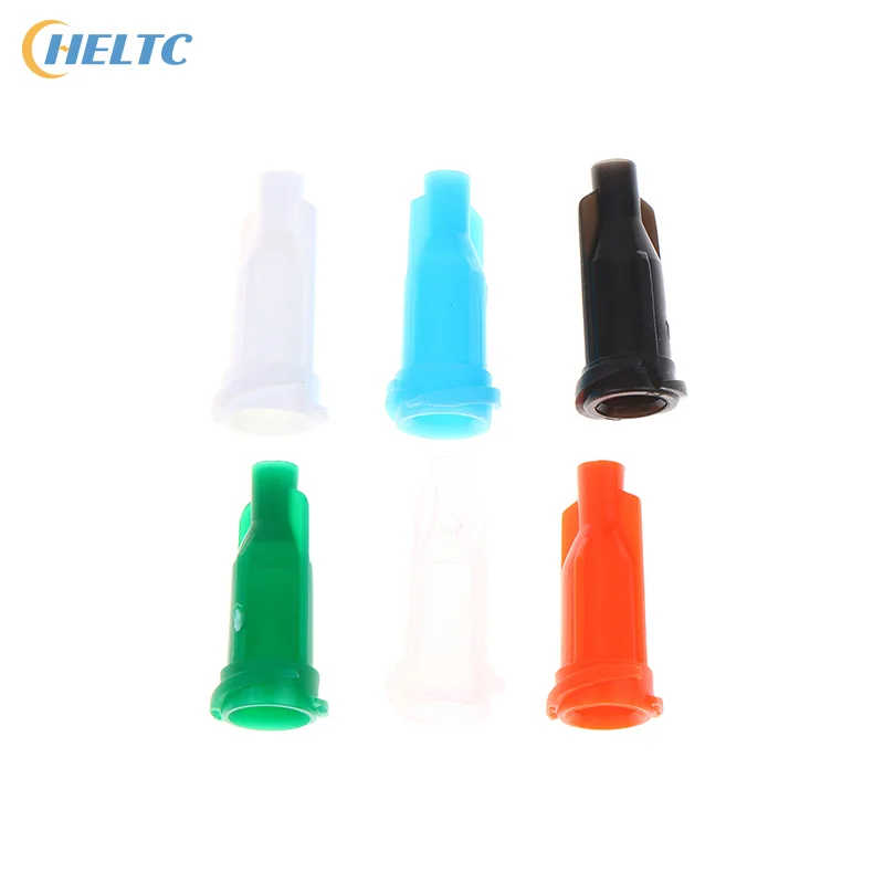 100Pcs/Pack Syringes Tip Caps Luer Lock Tapered Tips Covers Dispensing Needles Tip Cap Multi-color Spiral Mouth Syringes Plug