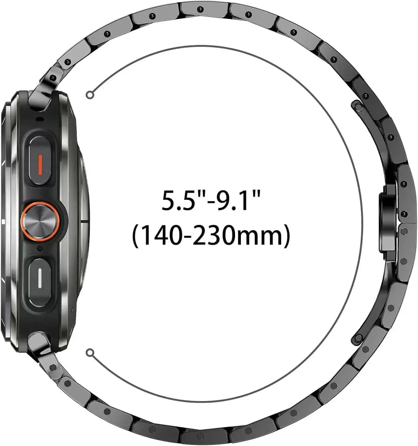 Sem lacuna pulseira de metal de aço inoxidável para samsung galaxy watch ultra 47mm pulseira de luxo para galaxy 47mm ultra correa acessórios