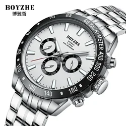 Boyzhe Fashion Man Multifunctional Tourbillon Mechanical Watch Men's 5ATM Waterproof Luminous Fully Automatic Mechanical Watches