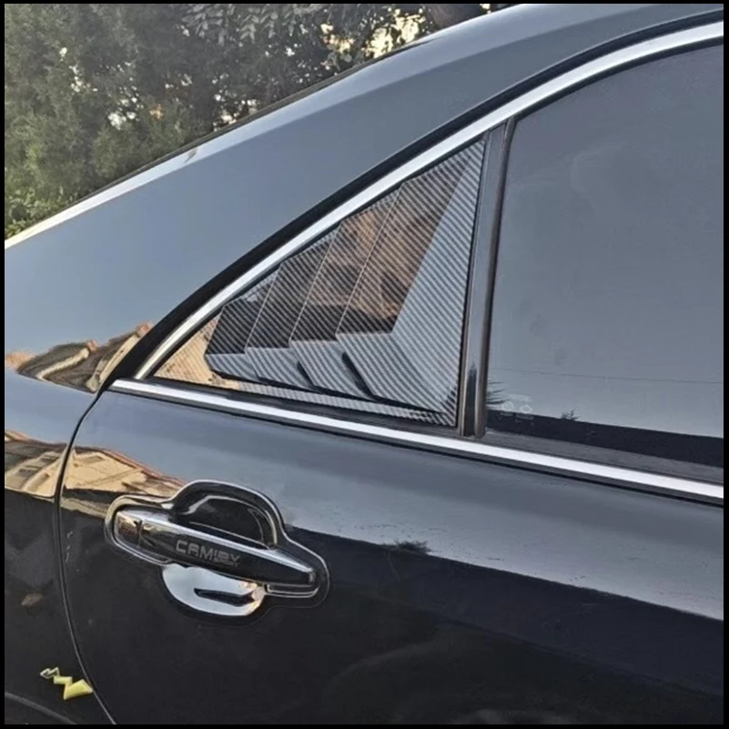 

For Toyota Camry 2006-2016 Sedan Rear Window Shades Shutter Louver Cover Sticker Trim Decoration Car Styling Accessories