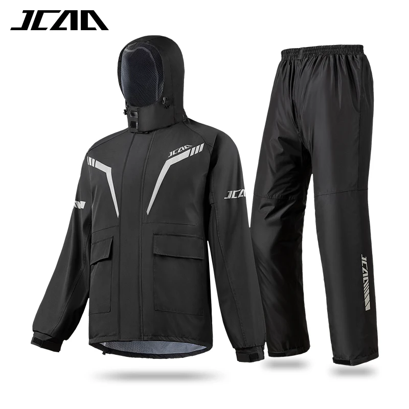 

Водонепроницаемый ветрозащитный мотоциклетный велосипедный ночной светоотражающий мотоциклетный плащ для мужчин и женщин унисекс куртка и брюки для верховой езды