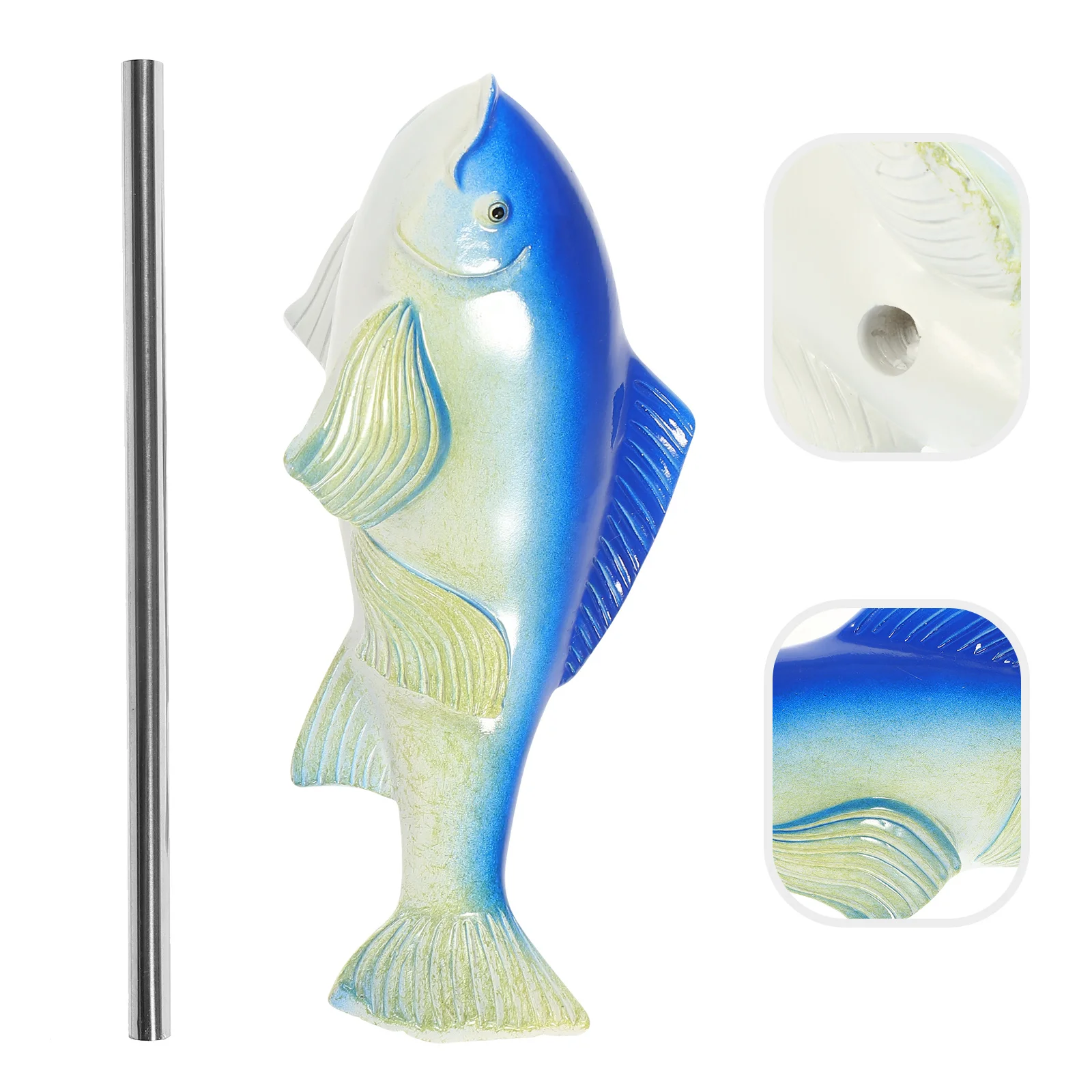 

Resin Carp Statue Bright Lifelike Garden Fish Art for Outdoor Garden Lawn Pond Accessories Courtyard Sculpture