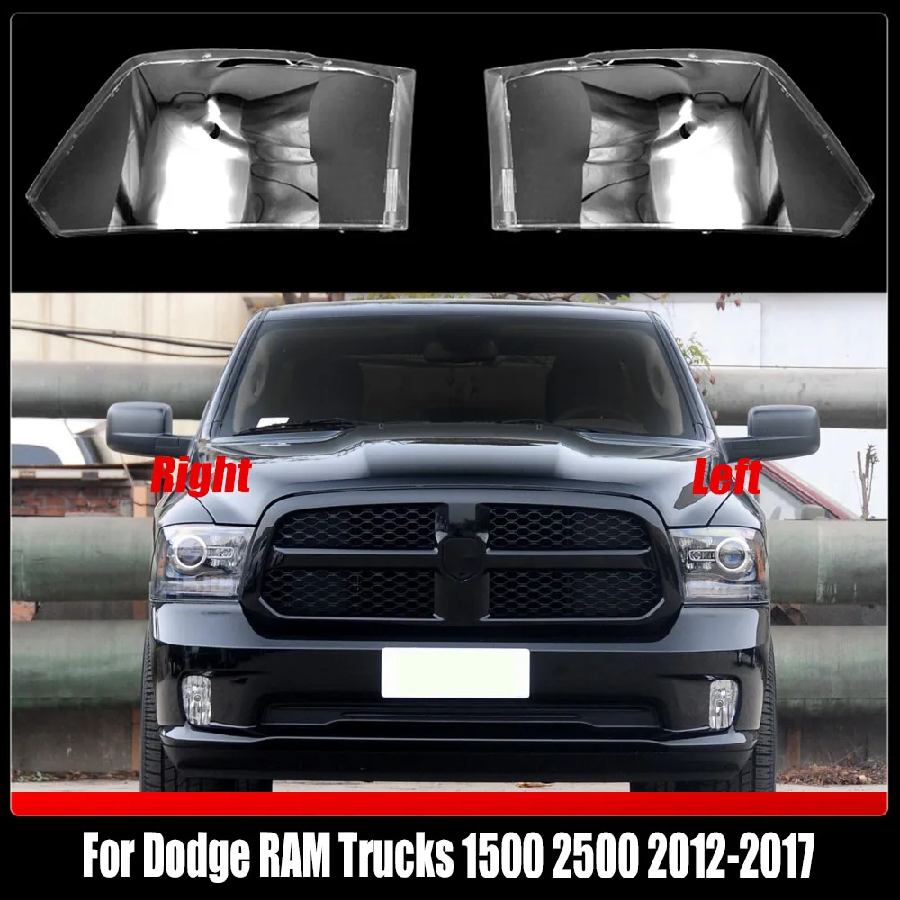 

Front Headlight Cover Transparent Lampshade Lamp Shell Masks Plexiglass For Dodge RAM Trucks 1500 2500 2012-2017