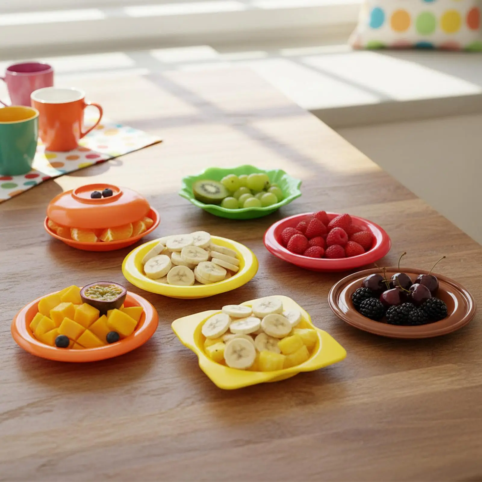 6 Pieces Seasoning Plate Burger Plates Stackable Burger Sauce Bowls Dishwasher Safe for Ketchup Sushi Snack BBQ Party Appetizer