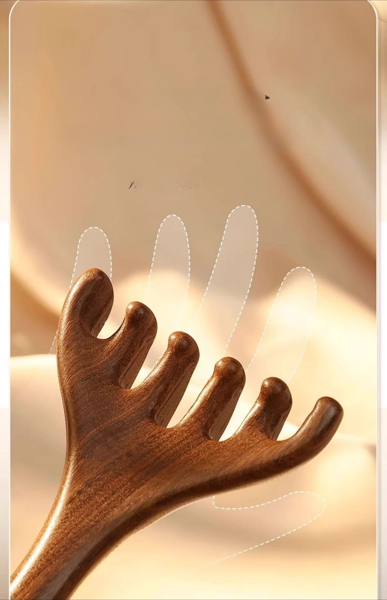 

Antlers Scalp Massage Comb, Massage Scalp Meridians, Sandalwood