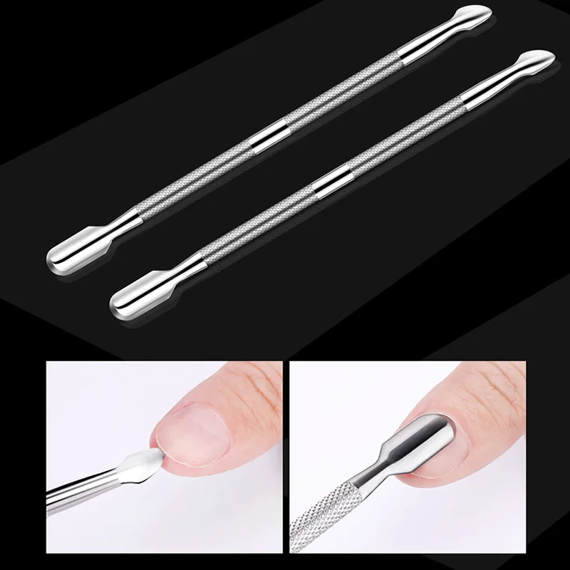 3pcs Set Nail Cuticle Nipper Scissors Trimmer Clipper Dead Skin Fork Remover Plier Pusher Stainless Steel Nail Art Beauty Tools