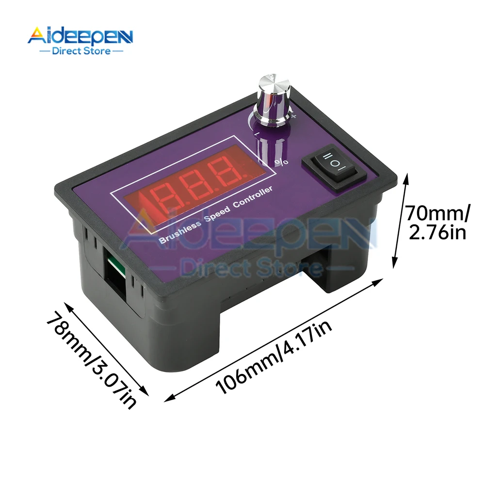 وحدة تحكم في سرعة محرك التيار المستمر PWM DC 10-55V 15A بدون فرش ثلاث مراحل مستشعر القاعة خالية من الأمام عكس للأتمتة الصناعية