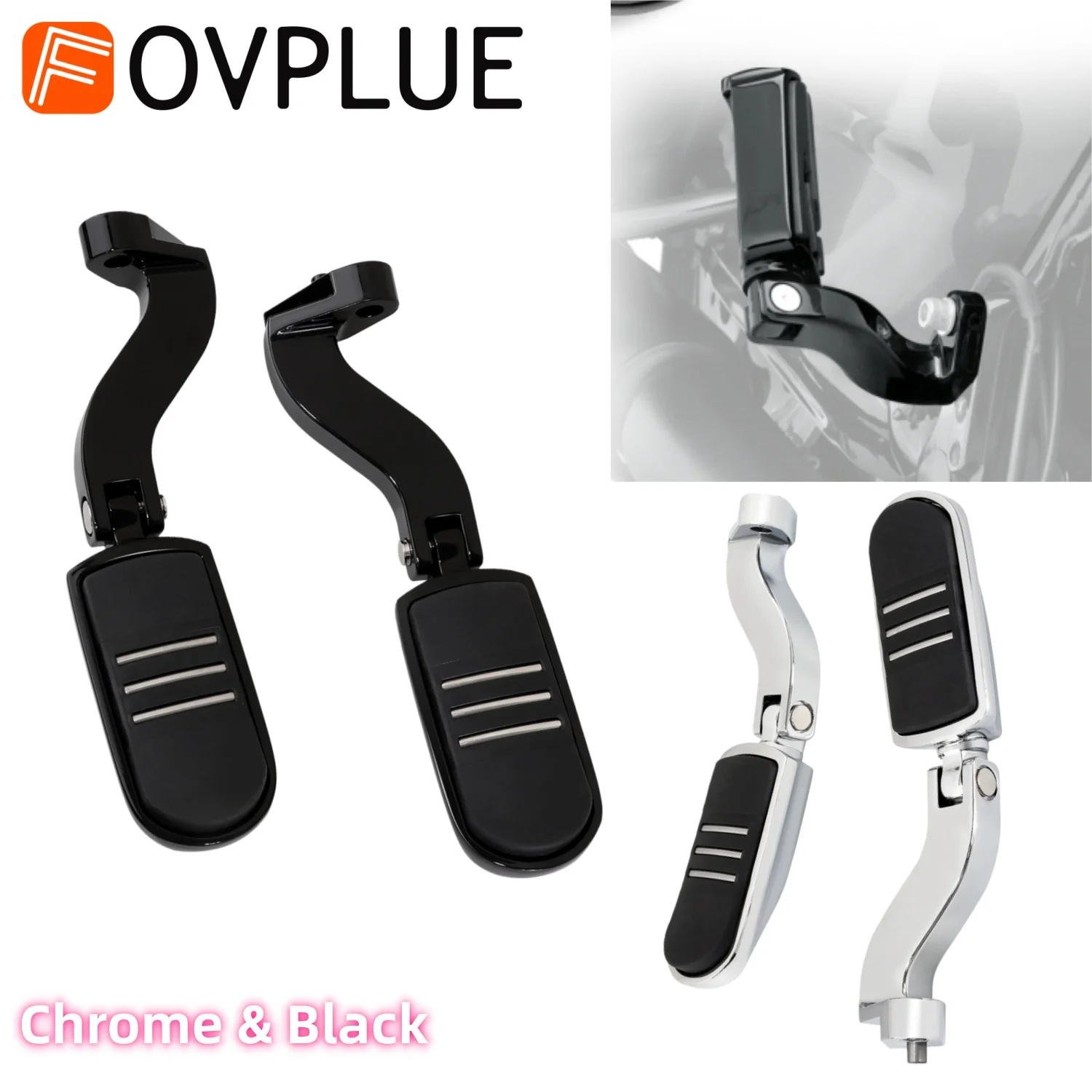 

Passenger Footrest Motorcycle Rear Foot Pegs Mounting Kit For Harley Touring CVO Road King Road Glide Electra Glide Street Glide