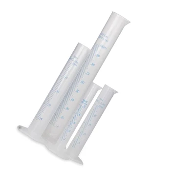 측정 컵 실험실 게이지 도구 튜브 눈금 실린더, 50ml, 4 개