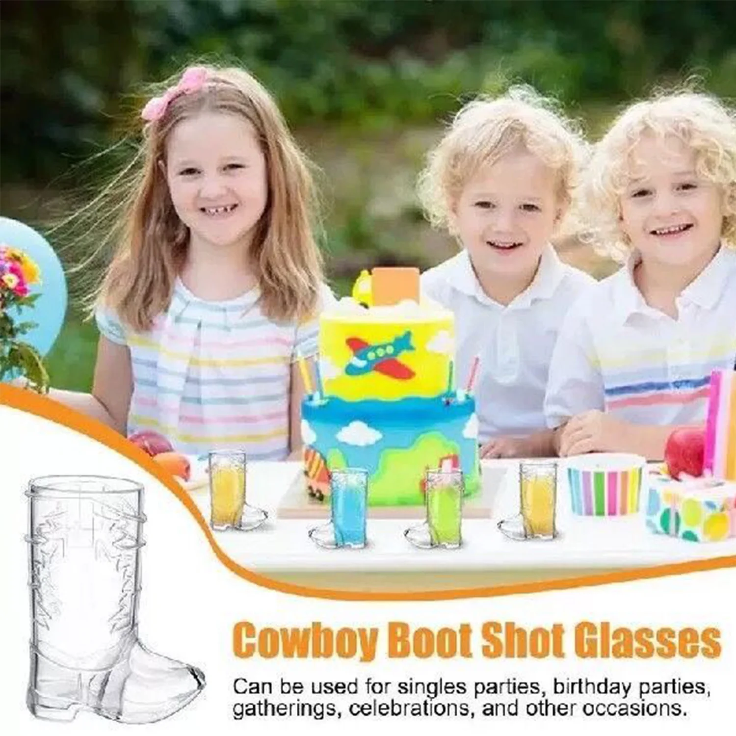 10Pcs MiniPlastic Cowboy Boot Glasses Clear Cups Reusable Western  BeerMugs for Bachelorette Party Decorations Birthday Supplies