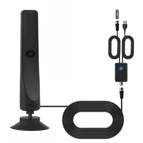 HD Digital TV Antenna Indoor Amplified DAB High Gain 50 Miles With Amplifier Booster VHF/UHF Quick Response Outdoor Aerial Set