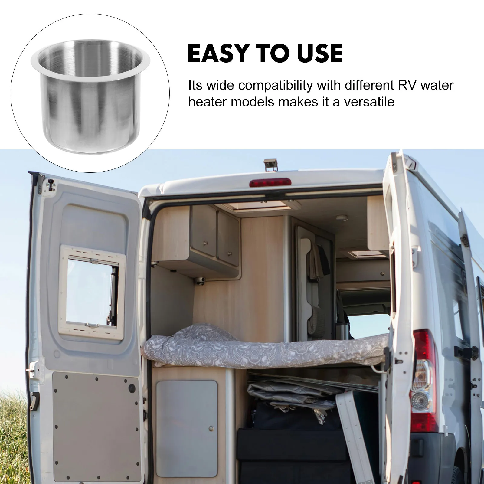 

Holder Insert Stainless Steel Car Cup Holder Replacement For Rv -Free Installation Cup Holders For Cars Inserts