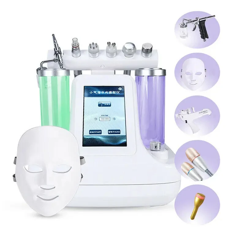 Hydra DermDelhi RF-Machine de Spa Faciale 11 en 1, Jet d'Eau et d'Oxygène, Peeling au Diamant