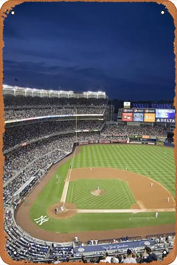1p,Metal Tin Sign ch - New Yankee Stadium, Located in the Bronx, New York, United States of America, North America - Poster Meta