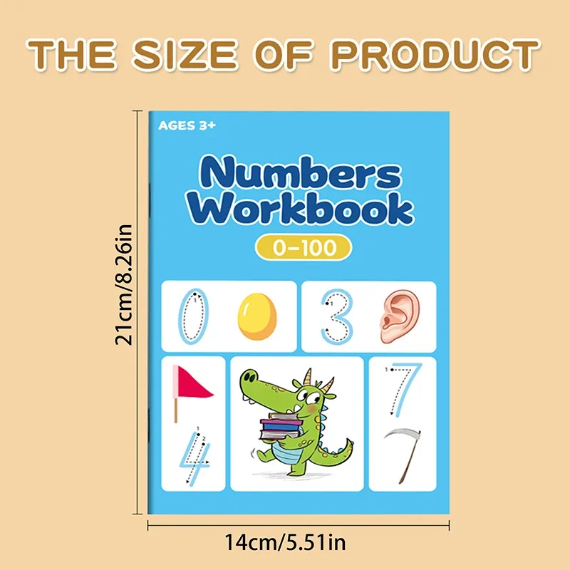 48 Pages Number Excercise Books Writing Learning Math For Kids Children's Kindergarten Exercises Calligraphy Practice Book Gifts