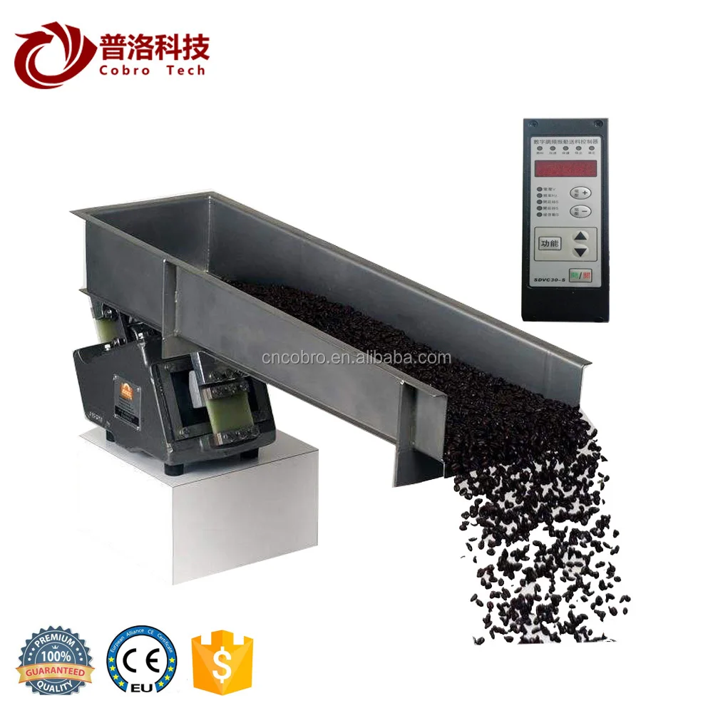 Food grade electric magnetic vibratory conveyor feeder