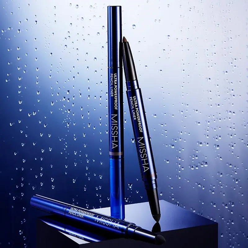 MISSHA Ultra Powerproof Pencil Eyeliner Double-ended Black Eye Liner Penci Waterproof Quick Dry Long-lasting Korean Cosmetics