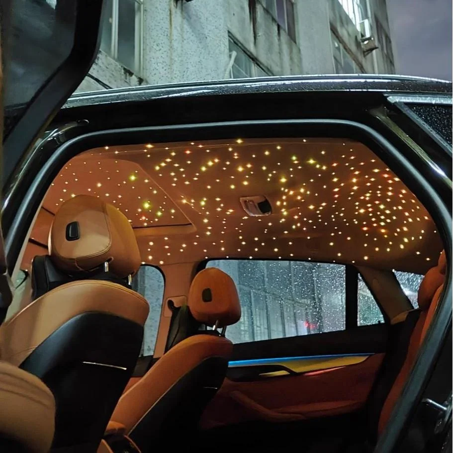 16W Fiber Optic Starlight Twinkle Light Starry Sky Car LED Star Kit 750 Plastic for RGB