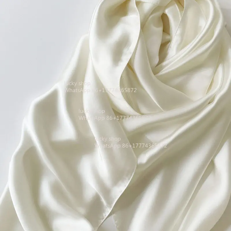 Solid Color Long Square Scarf Chiffon Silk/bag Head/scarf Shawl
