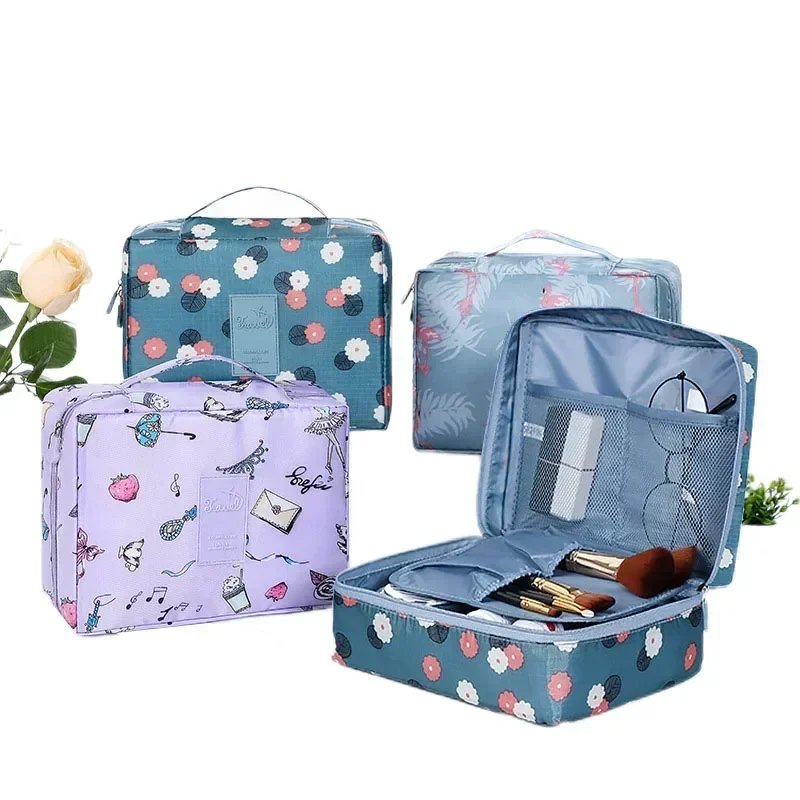 Women Outdoor Organizing Makeup Bag Tote Large Cosmetic Bag Pouch Beauty Waterproof Female Travel Make Up Toiletry Cases