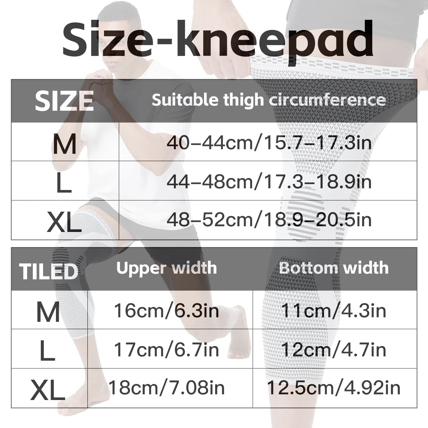 محبوك النايلون الرياضة منصات الركبة ضغط ثلاثي الأبعاد مع تشديد تنفس الدافئة الرجال والنساء واقية