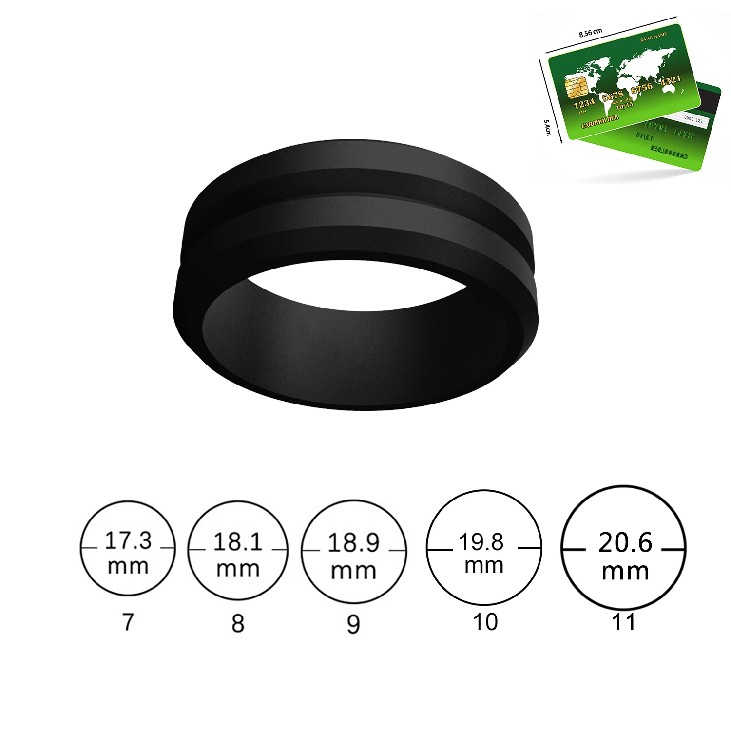 1pc 8mm New Sports Rings Hypoallergenic Mens Wedding Silicone Finger Ring Gift For Men 7-11 Size Outdoor Running Jewelry image 6