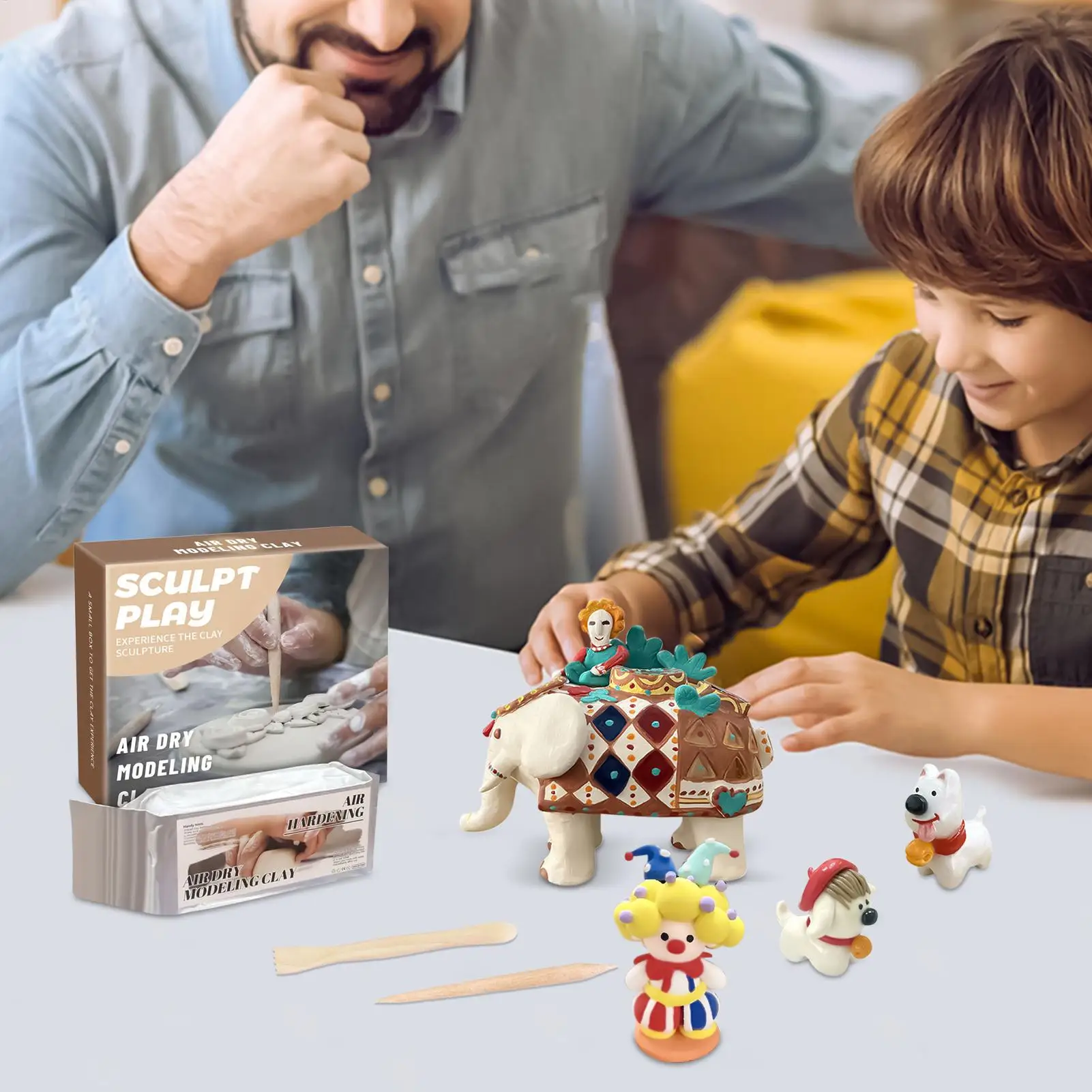 Argilla da modellare per bambini Argilla morbida e sicura per bambini con vernice a 12 colori Forniture in ceramica e ceramica per San Valentino Pittura per adolescenti di Halloween