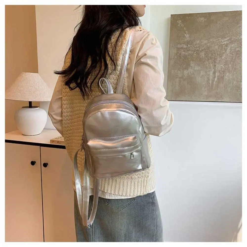 PU 가죽 작은 배낭 Y2k 트렌디 학생 가방, 카와이 학교 가방, 신제품