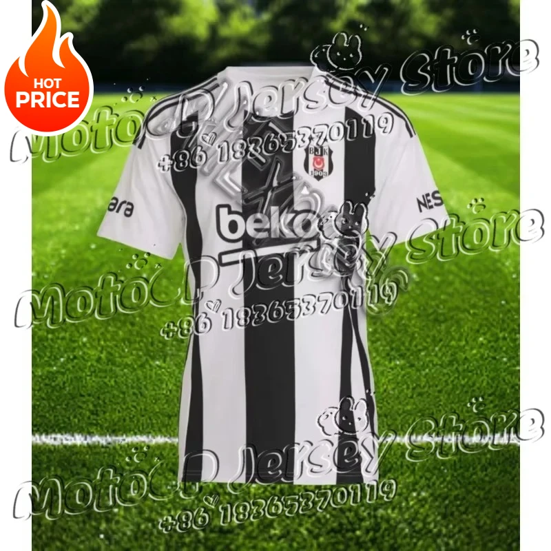 

Men And Women'S Football Short Sleeved T-Shirt TüRkiye Besiktas 24_25 New Green Jersey Loose Oversize Breathable Training Shirt