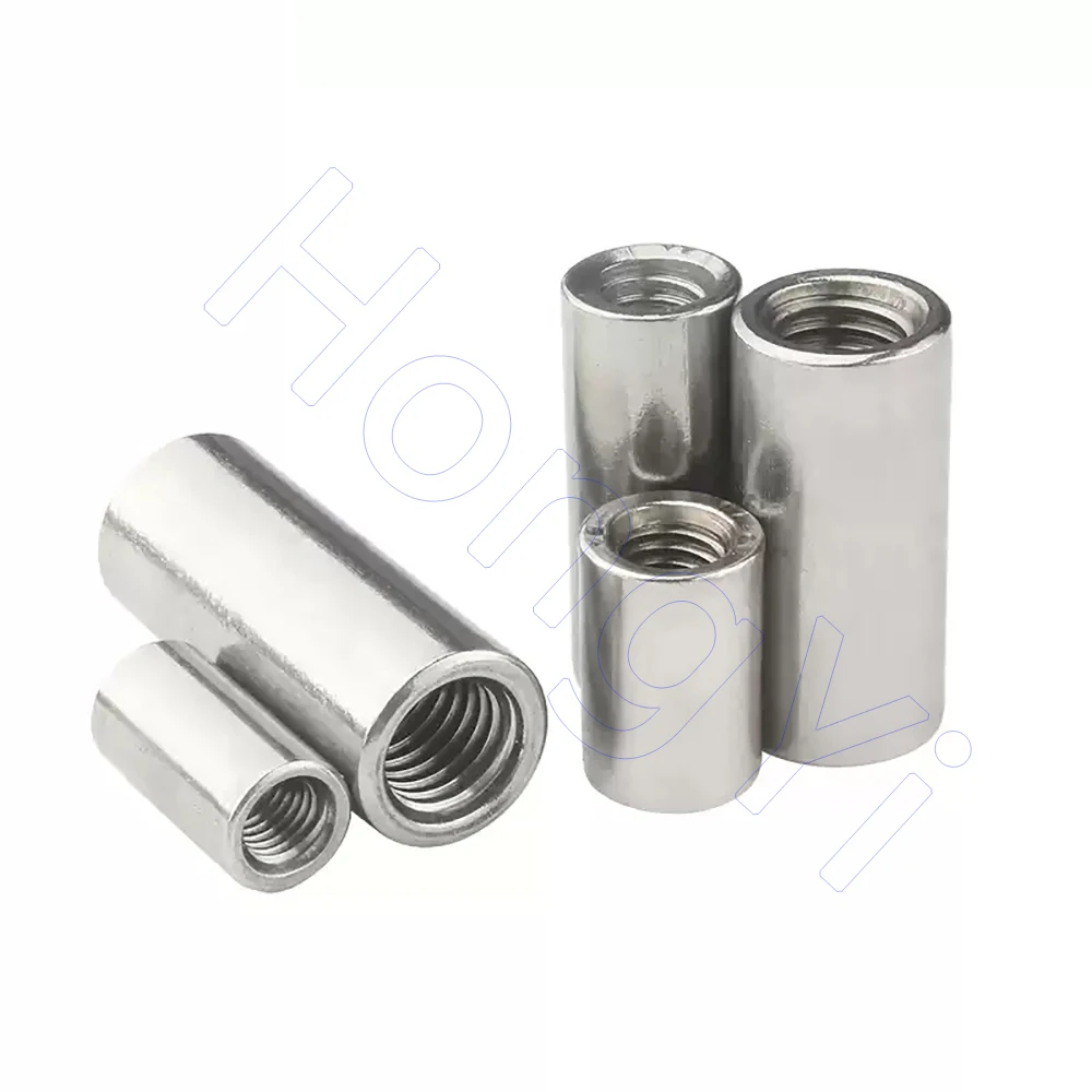 M8 M10 M12 M14 M16 M20 304 Stainless Steel Extension Thicken Round Column Joint Coupling Nut Cylindrical Connect Screw Nut image 3
