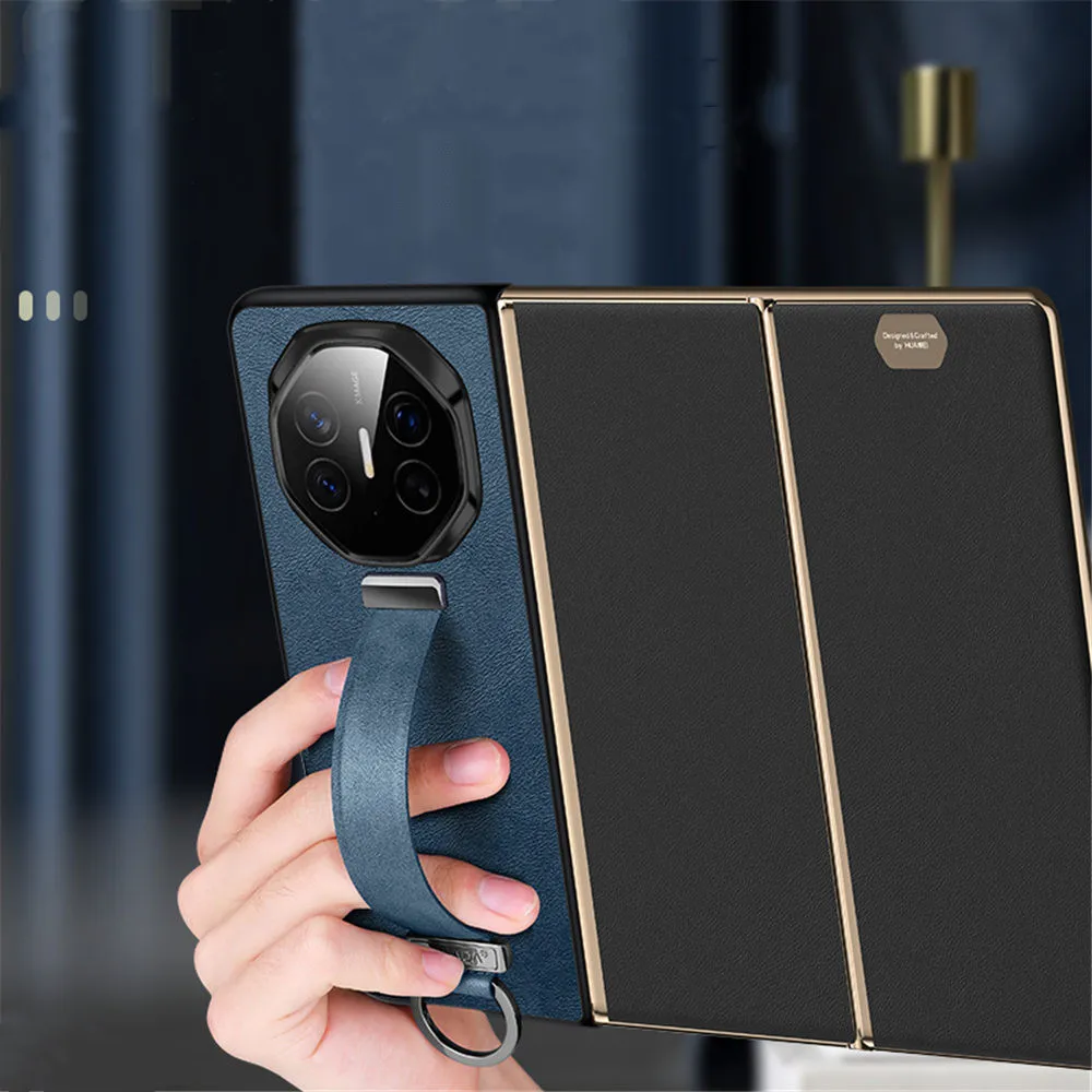 

Премиум чехол из искусственной кожи для Huawei Mate XT, деловой чехол с кольцом-держателем