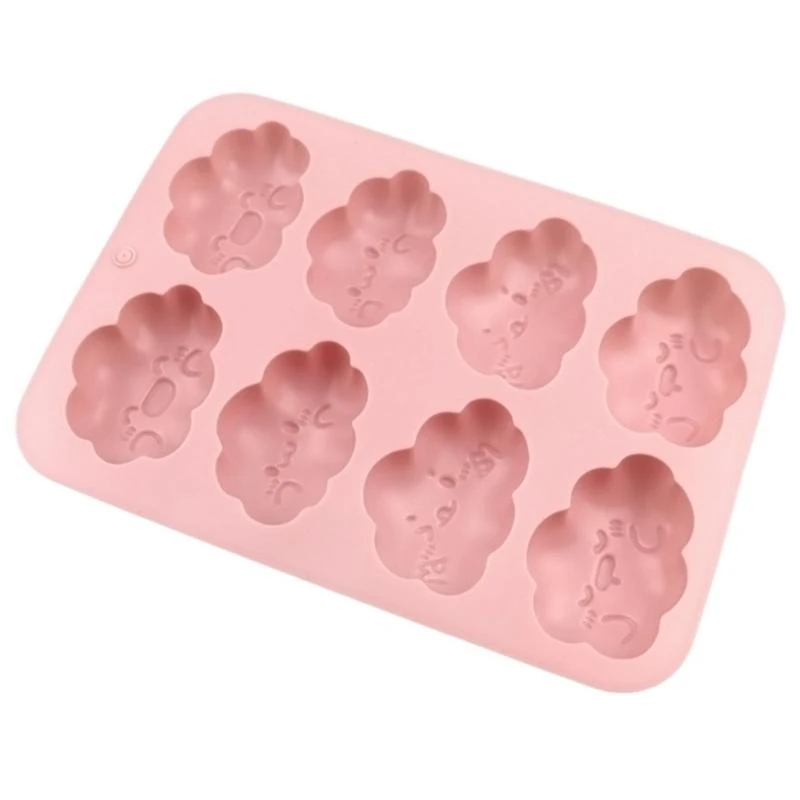 Easy Demold Silicone Cloud Cake Tary Stable 8 Cavities Baking Mould for Bakers J0MC