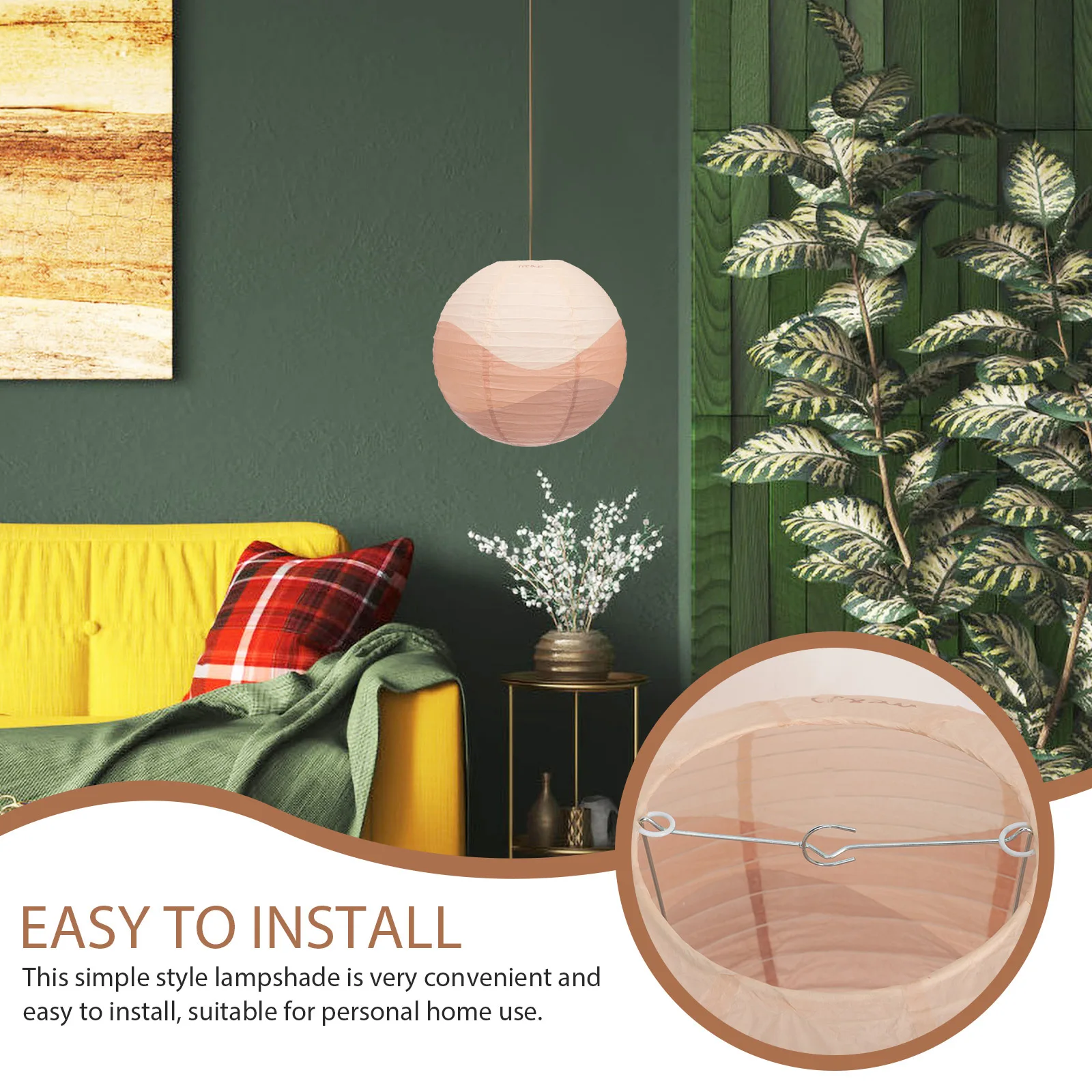 

Paper Lamp Shade Ceiling Japanese Handmade Hanging Lantern for Living Room Hotel Restaurant Decor Indoor Light Cover Pendant