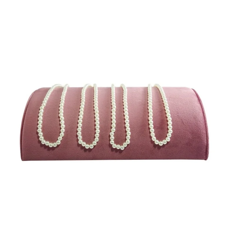 

Подставка для браслетов в форме полумесяца, бархатный держатель для ожерелий, органайзер для украшений в форме подушки, подставка для хранения для дома и выставок