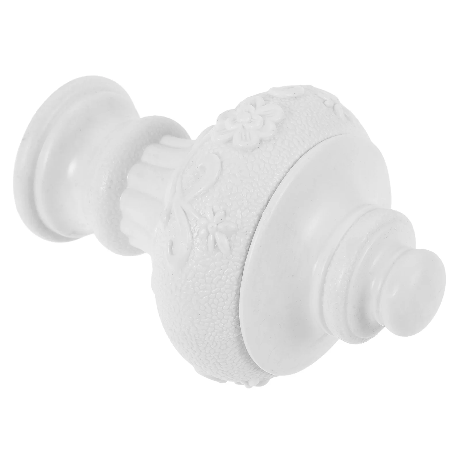 

Roman Pole Decorative Finials Metal Curtain Rod End Caps No Tools For Home Hotel Window Drapery Simple Design