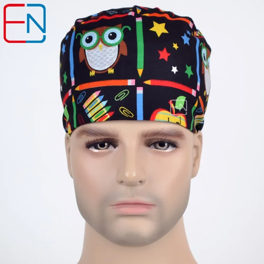 Hennar-gorros médicos de algodón 100%, traje de talla L para pelo largo o circunferencia de la cabeza de más de 64cm